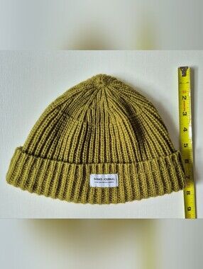 Banks Journal Olive Avocado Green Rib Knit Beanie